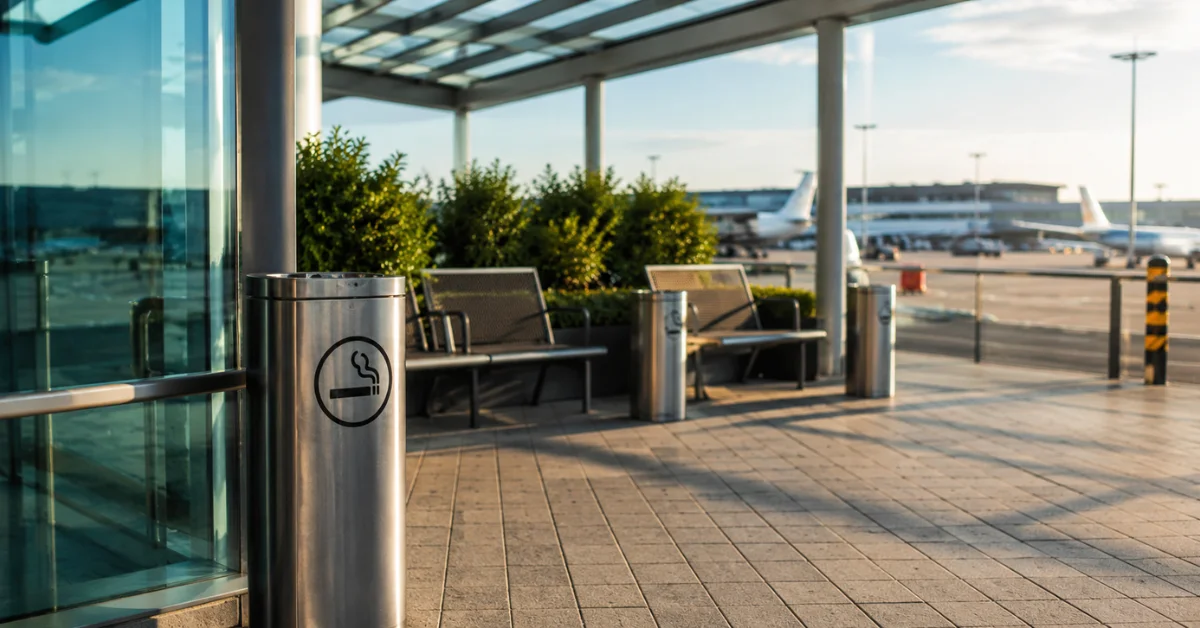 Smoking Area in Gatwick Airport